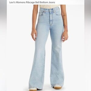 Levi's Light Blue Ribcage Bell Flared Jeans